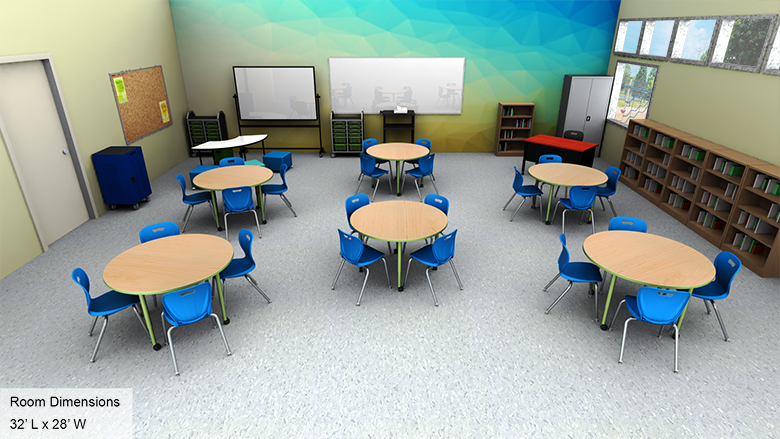 Elementary Interactive Lecture Classroom - Overall View